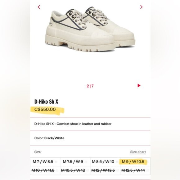 Diesel D Hiko SH X Shoes in Leather & Robber - Picture 3 of 16